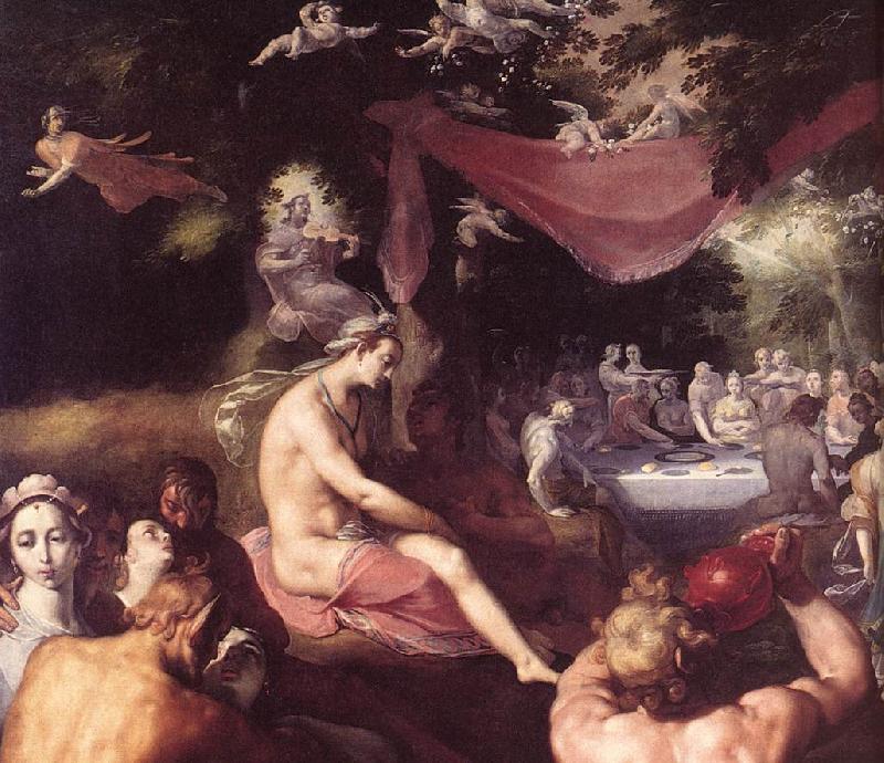 CORNELIS VAN HAARLEM The Wedding of Peleus and Thetis (detail) dfg oil painting picture